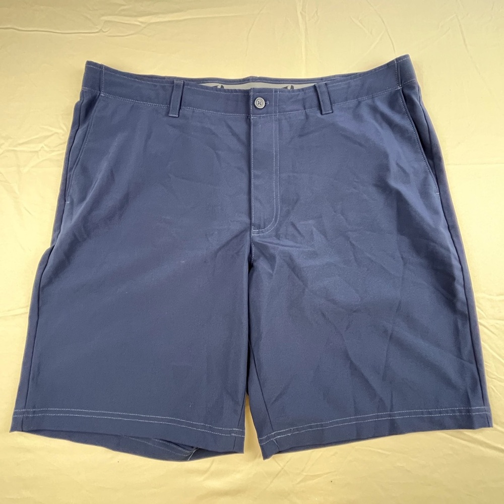 Grand Slam Shorts Mens 38 Blue Flat Front Golf Tennis Casual Chino